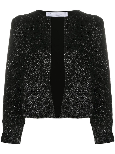 Iro Spire Embellished Shoulder Pad Jacket In Black