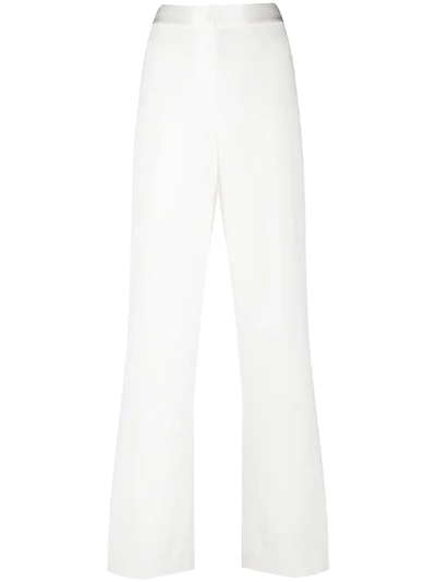 Shop Diane Von Furstenberg High-rise Straight Leg Trousers In Neutrals