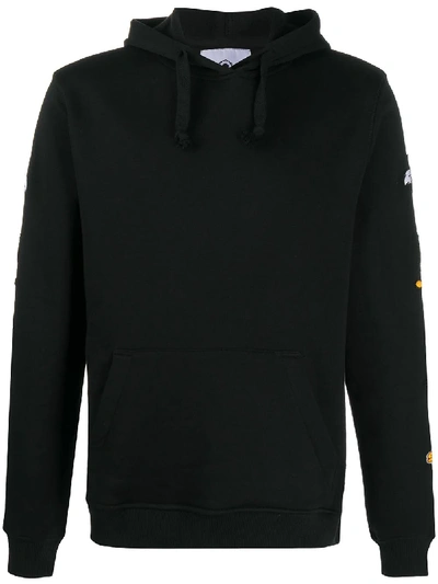 Shop Moa Master Of Arts Looney Tunes Sleeve Patch Hoodie In Black