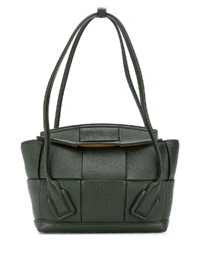 Shop Bottega Veneta Small Arco Tote Bag In Green