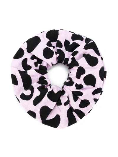 Wauw Capow Leopard Print Scrunch In Purple