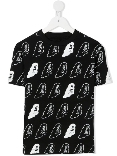 Stella Mccartney Halloween Ghosts Print T-shirt In Black