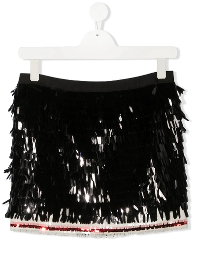 Shop Dsquared2 Sequin Mini Skirt In Black