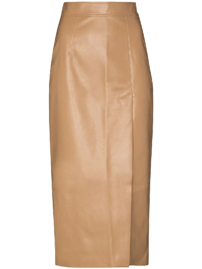 Shop Aleksandre Akhalkatsishvili Pencil Skirt In Brown