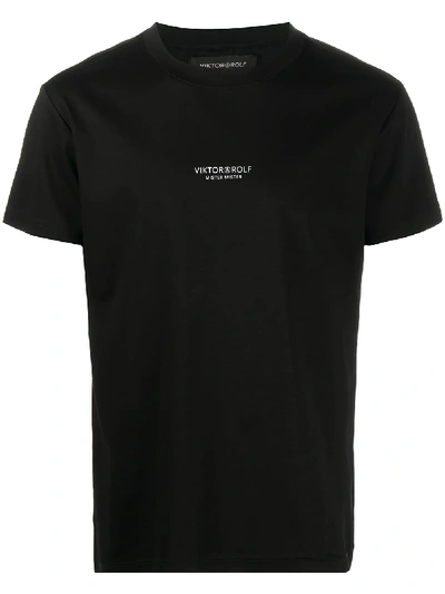 Shop Viktor & Rolf Logo Print T-shirt In Black