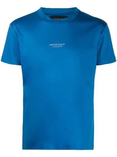 Shop Viktor & Rolf Logo Print T-shirt In Blue