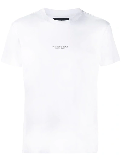 Shop Viktor & Rolf Logo Print T-shirt In White