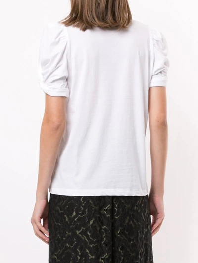 Shop A.l.c Puffball Sleeve T-shirt In White