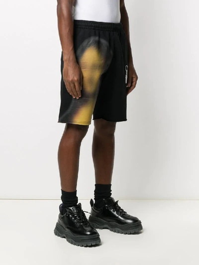 Shop Off-white Blurred Monalisa Track Shorts In Black