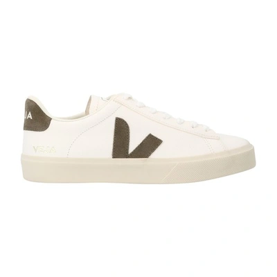 Shop Veja Campo Trainers In Extra White Khaki