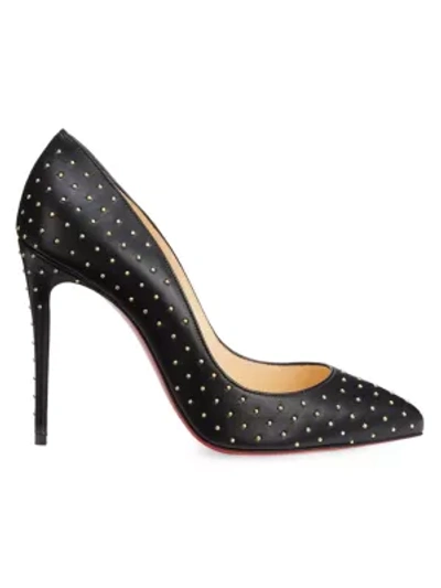 Shop Christian Louboutin Women's Pigalle Follies Plume 100 Leather Pumps In Black