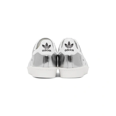 Shop Adidas Originals Silver & White Prada Edition Superstar Sneakers In Silvmt/silv