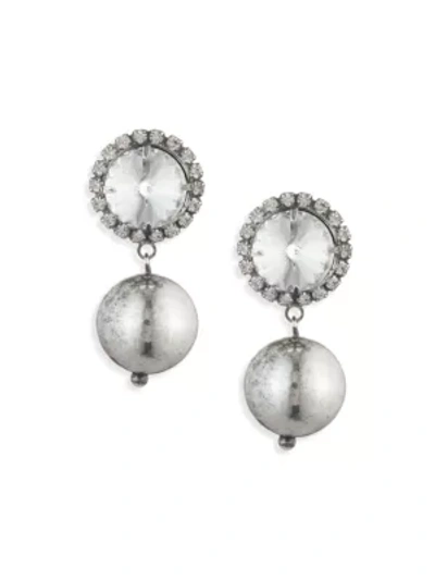 Shop Dannijo Leo Swarovski Crystal Double-drop Earrings