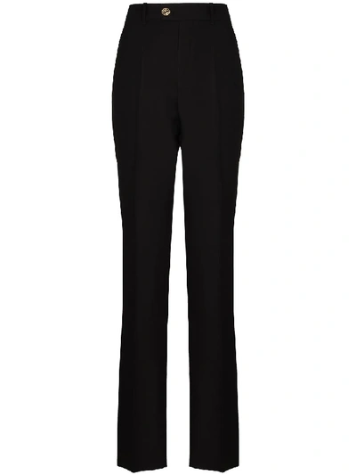 Shop Gucci Slim Tailored Trousers In Black