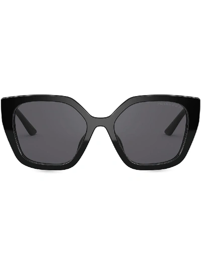 Shop Prada Oversized-frame Sunglasses In Black
