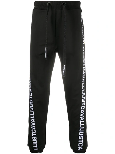 Shop Just Cavalli Logo Track Trousers In Black