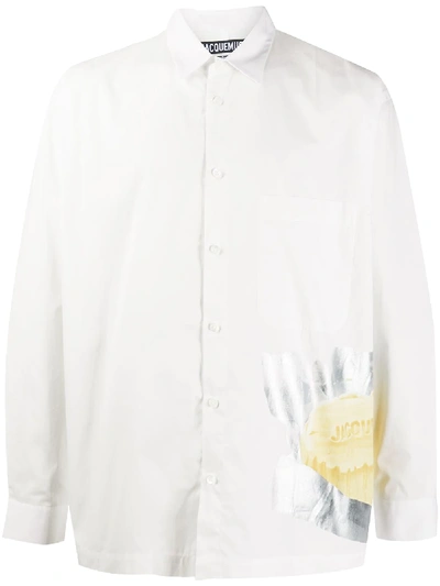 Shop Jacquemus Butter-print Shirt In White