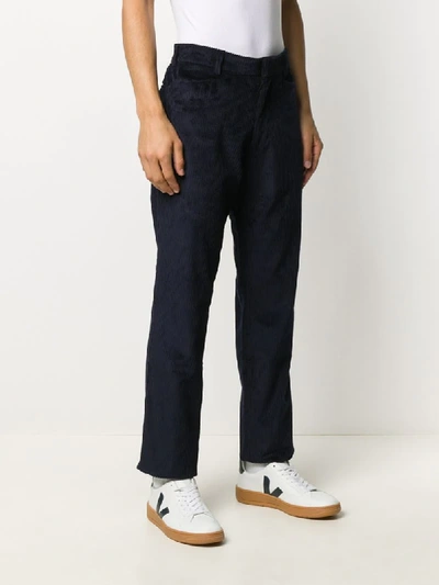 Shop Anglozine Alcester Corduroy Trousers In Blue