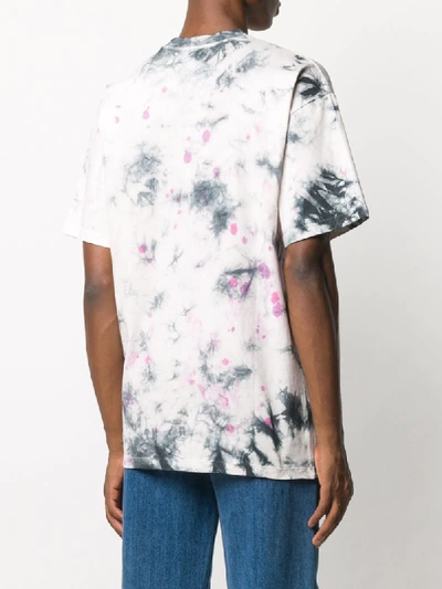 Shop Aries Tie-dye Print T-shirt In Purple