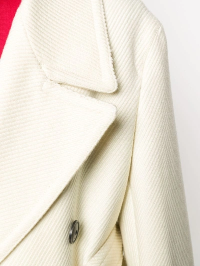 Shop Ami Alexandre Mattiussi Double-breasted Coat In White