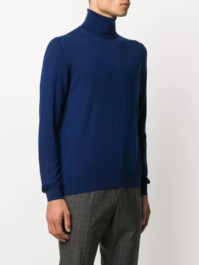 Shop Malo Roll-neck Sweater In Blue