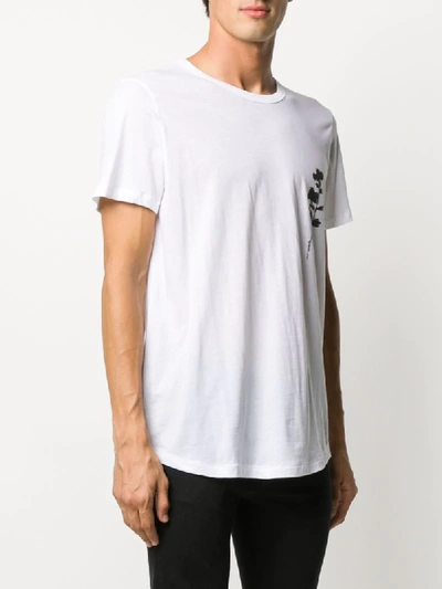 Shop Ann Demeulemeester Graphic Print Cotton T-shirt In White