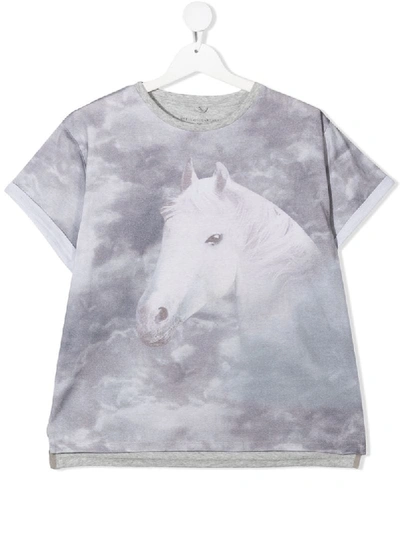 Shop Stella Mccartney Horse Print T-shirt In Grey