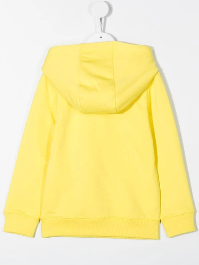 Shop Givenchy Logo-print Drawstring Hoodie In Yellow