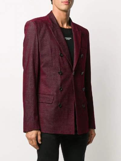 Shop Ann Demeulemeester Double-breasted Blazer In Red