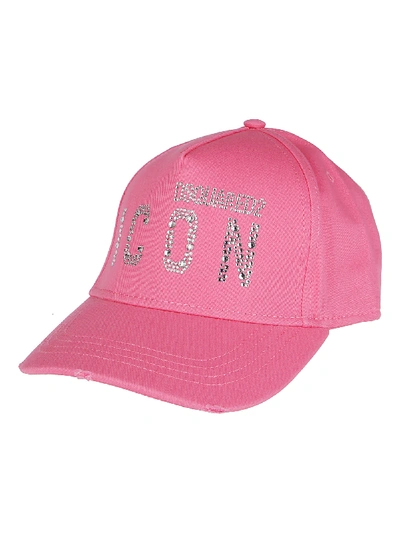 Shop Dsquared2 Pink Cotton Cap