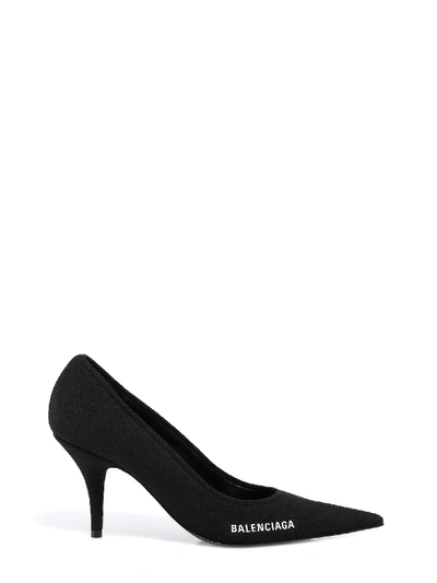 Shop Balenciaga Logo Detail Pointed Toe Pumps In Black