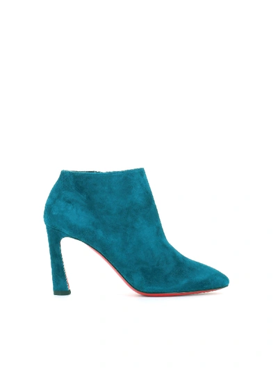 Shop Christian Louboutin Ankle Boot Eleonor 85 In Green Water