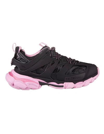 Shop Balenciaga Track Low-top Sneakers In Black/pink