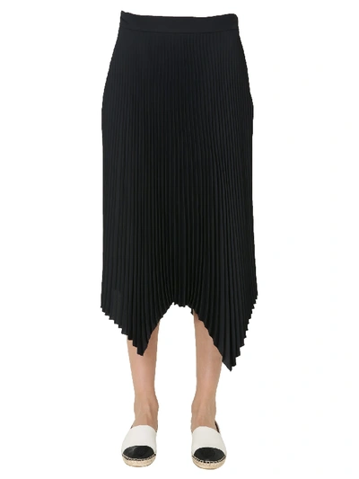 Shop Tory Burch Pleated Skirt In Nero