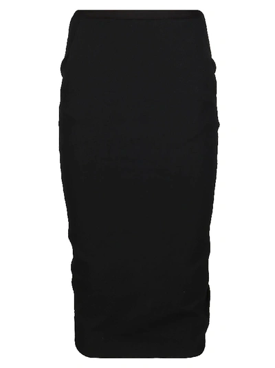 Shop Rick Owens Black Cotton-blend Skirt