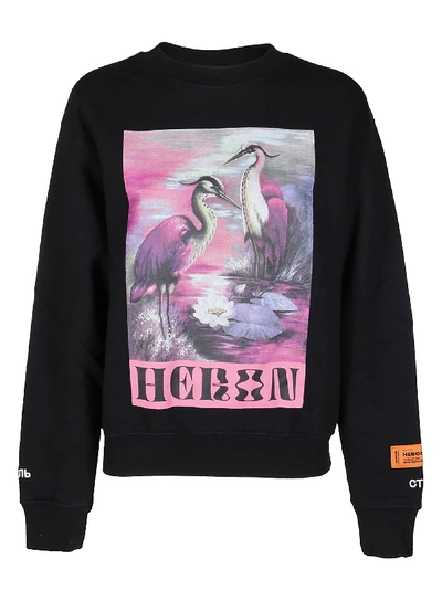 Shop Heron Preston Black Cotton Sweatshirt