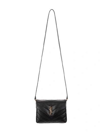 Shop Saint Laurent Black-bronze Loulou Toy Bag In Nero