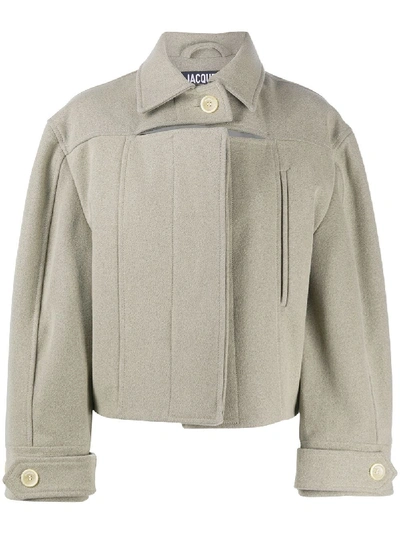 Shop Jacquemus Albi Boxy Jacket In Neutrals