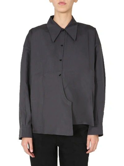 Shop Lemaire Oversize Fit Shirt In Grey