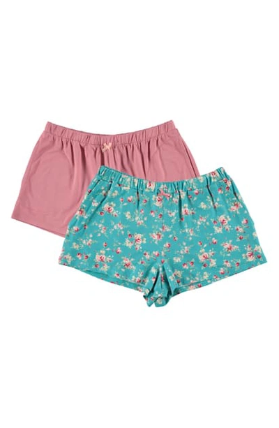Shop Flora Nikrooz 2-pack Lounge Shorts In Turquoise