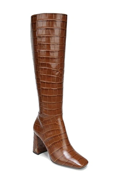 Shop Sam Edelman Clarem Boot In Tawny Brown Leather