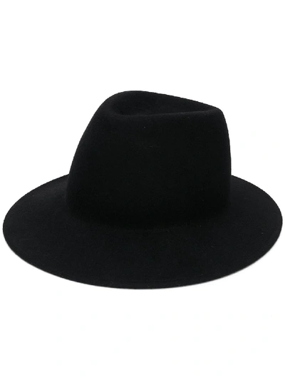 Shop Ann Demeulemeester Felt Trilby Hat In Black