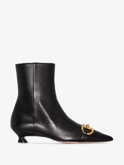 Shop Gucci Leather Boots In Black