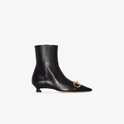 Shop Gucci Leather Boots In Black