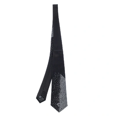 Pre-owned Versace Black Medusa Silk Jacquard Tie