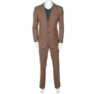 Pre-owned Gucci Brown Wool Tailored Suit Xl