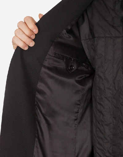 Shop Dolce & Gabbana Wool Jacket With Detachable Quilted Vest