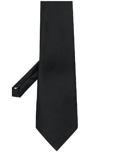 Shop Alexandre Vauthier Plain Pointed Tie In Black