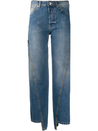 TWIST-SEAM CROPPED JEANS