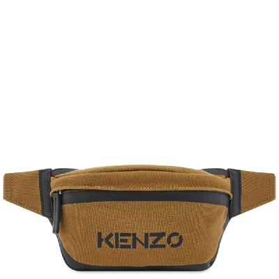 Shop Kenzo Sport Logo Bum Bag In Brown